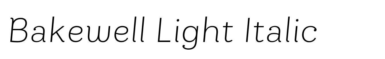 Bakewell Light Italic
